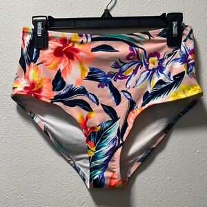 Old Navy Floral High-Waisted Bikini Bottoms Size M